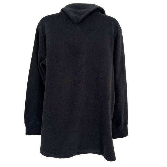 Cuddl Duds Womens Black Fleece Long Sleeve Cowl Neck Pullover Size M - Picture 3 of 9